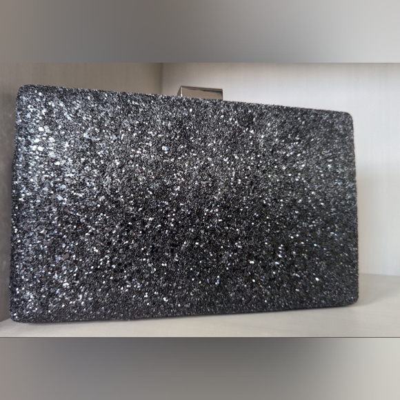 Nine West Black Glitter Clutch - Picture 2 of 4